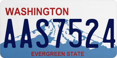 WA license plate AAS7524