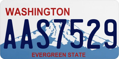 WA license plate AAS7529