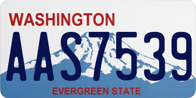WA license plate AAS7539