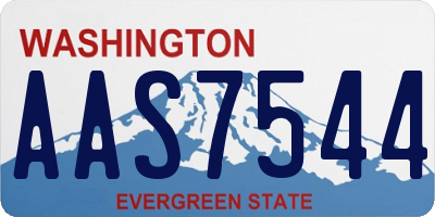 WA license plate AAS7544