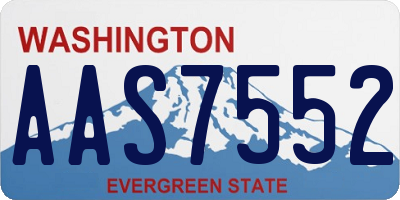 WA license plate AAS7552