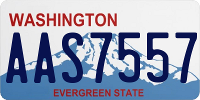 WA license plate AAS7557