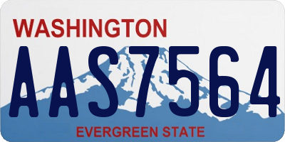 WA license plate AAS7564