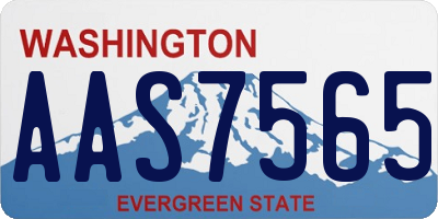 WA license plate AAS7565