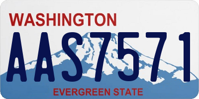 WA license plate AAS7571