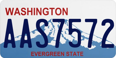 WA license plate AAS7572