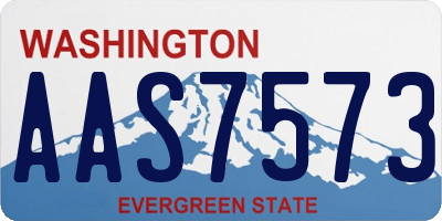 WA license plate AAS7573