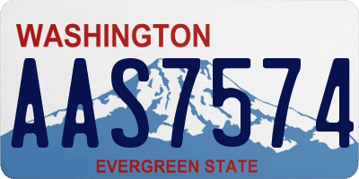 WA license plate AAS7574