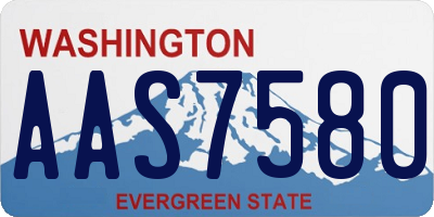 WA license plate AAS7580