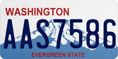 WA license plate AAS7586