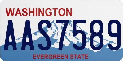 WA license plate AAS7589