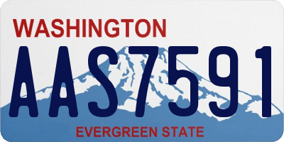 WA license plate AAS7591