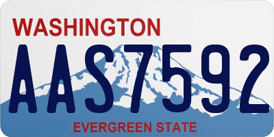 WA license plate AAS7592