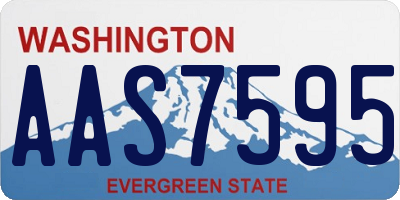 WA license plate AAS7595