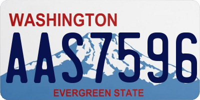 WA license plate AAS7596