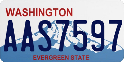 WA license plate AAS7597