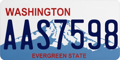 WA license plate AAS7598