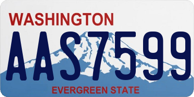 WA license plate AAS7599
