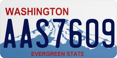WA license plate AAS7609