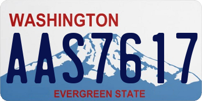 WA license plate AAS7617