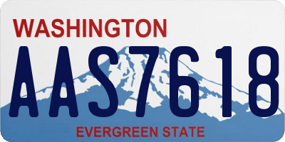 WA license plate AAS7618