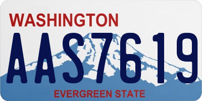 WA license plate AAS7619