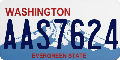 WA license plate AAS7624