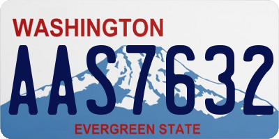 WA license plate AAS7632