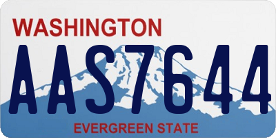 WA license plate AAS7644