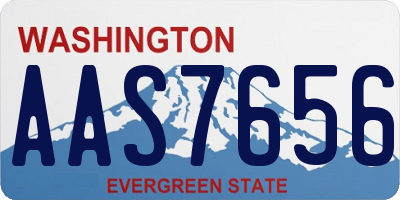 WA license plate AAS7656