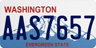WA license plate AAS7657