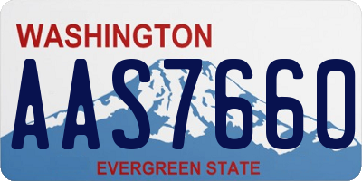 WA license plate AAS7660