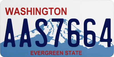 WA license plate AAS7664