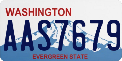 WA license plate AAS7679