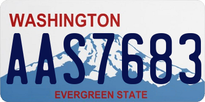 WA license plate AAS7683
