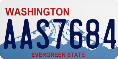 WA license plate AAS7684