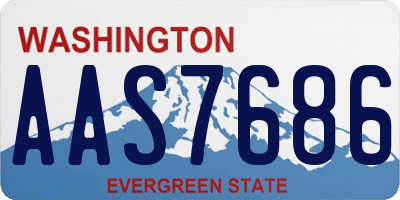 WA license plate AAS7686