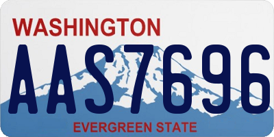 WA license plate AAS7696