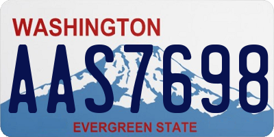WA license plate AAS7698