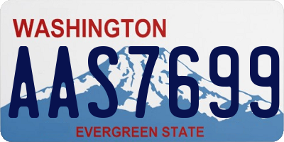WA license plate AAS7699