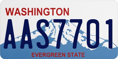 WA license plate AAS7701