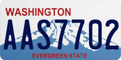 WA license plate AAS7702