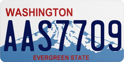 WA license plate AAS7709