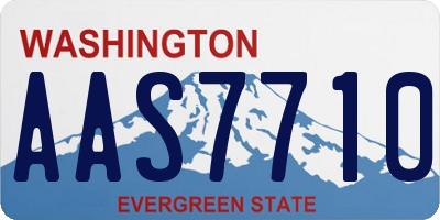 WA license plate AAS7710