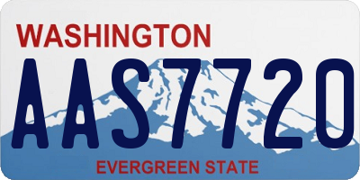 WA license plate AAS7720