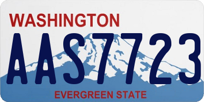 WA license plate AAS7723