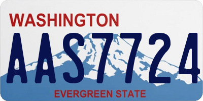 WA license plate AAS7724