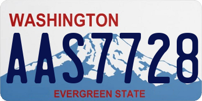 WA license plate AAS7728
