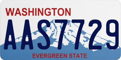 WA license plate AAS7729