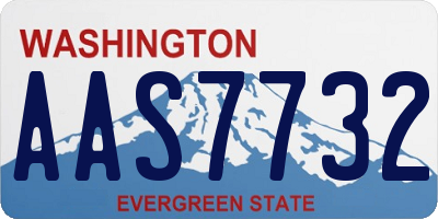 WA license plate AAS7732